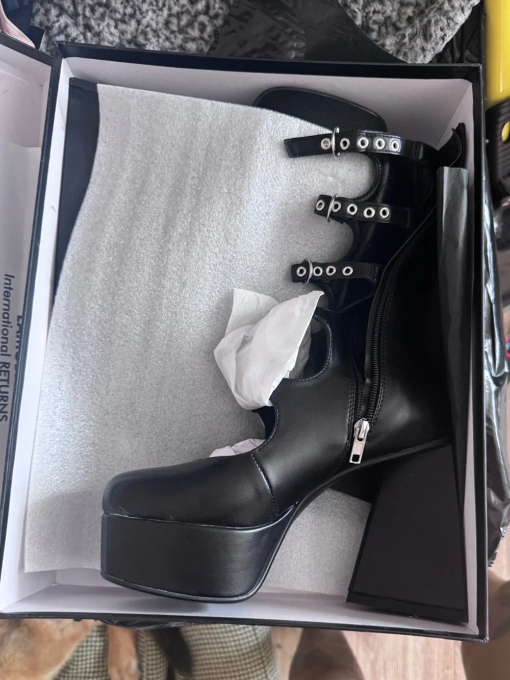 Lamoda Padlock Platform Calf Boots - Picture 2 of 4